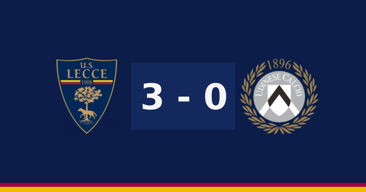 ليتشي يكتسح أودينيزي 3-0 في الدوري الإيطالي