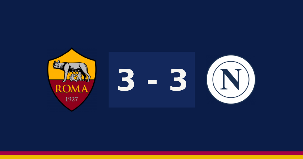 نابولي وروما يتعادلان 3-3 في الدوري الإيطالي