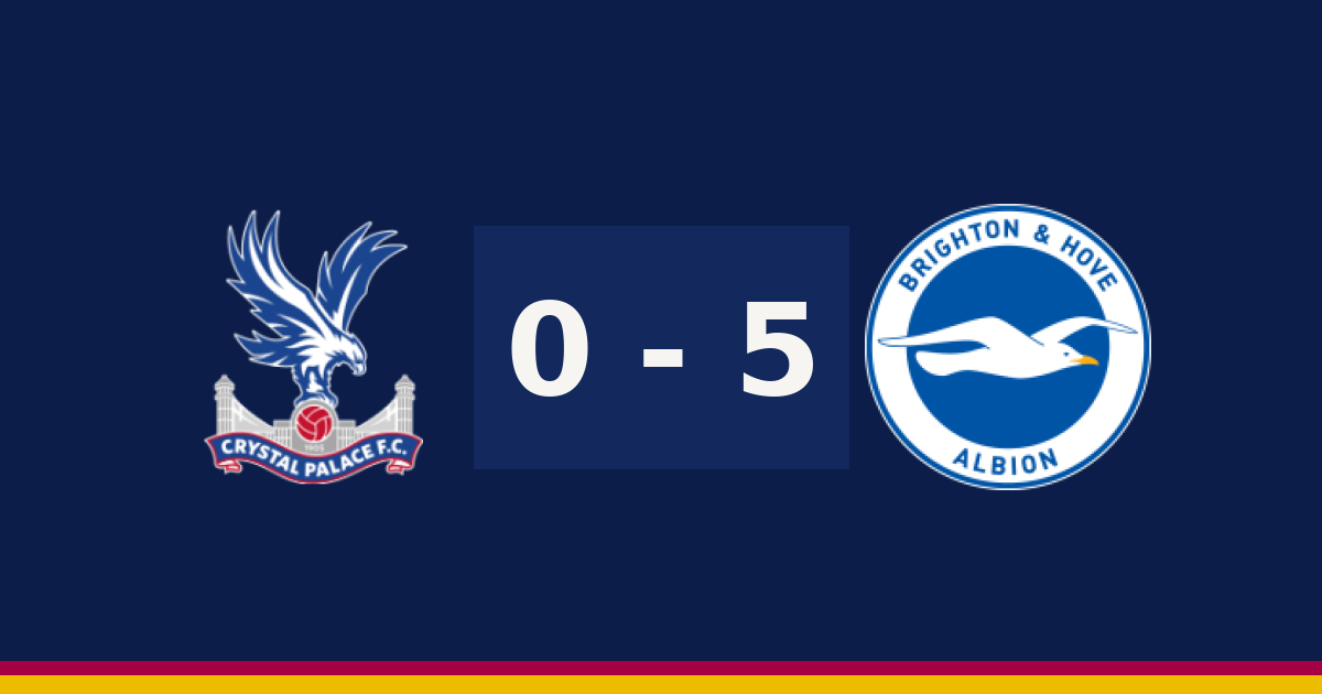 برايتون يكتسح كريستال بالاس 5-0 في الدوري الإنجليزي