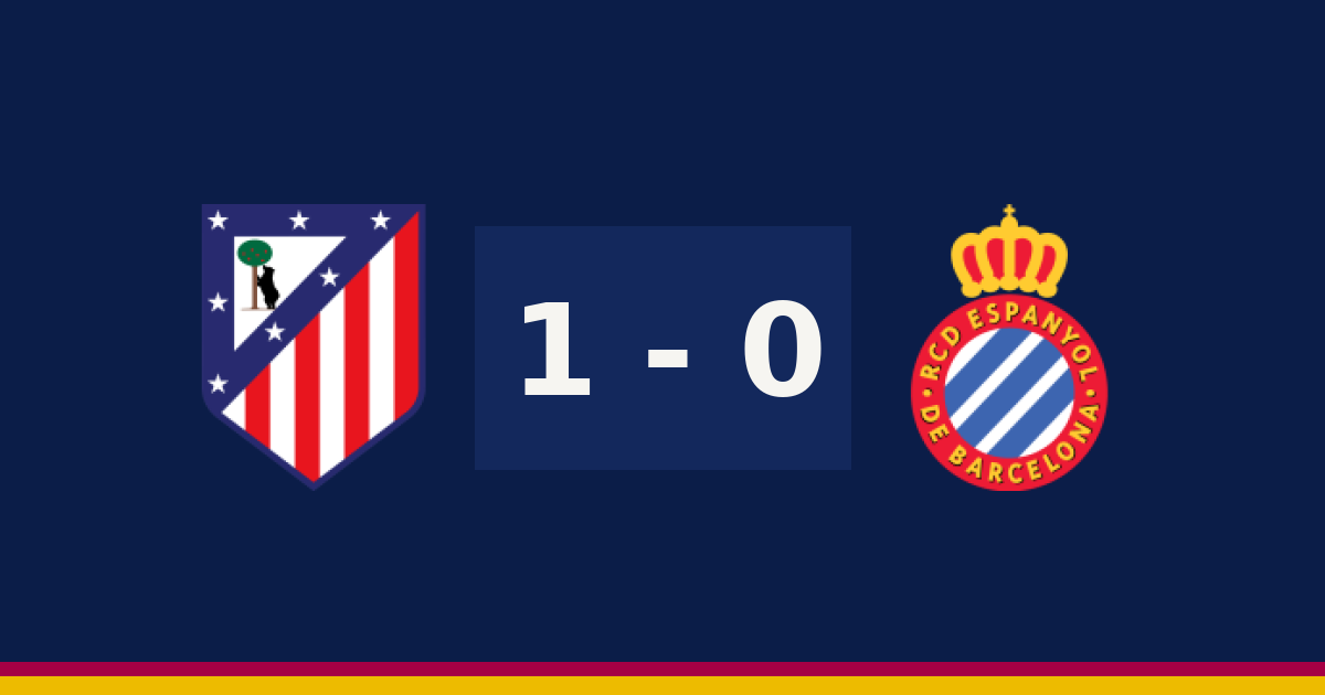 أتلتيكو مدريد يخطف الفوز من إسبانيول 1-0 في الدوري الإسباني