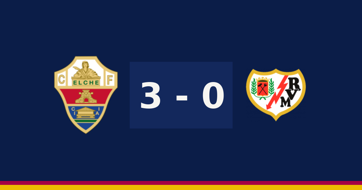 إلتشي يكتسح رايو فاليكانو 3-0 في الدوري الإسباني