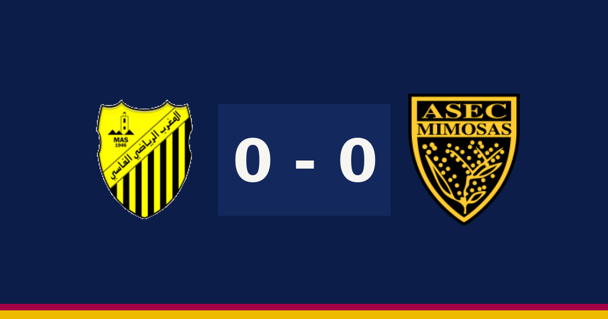 مباشر: ميموزا ASEC 0-0 مغرب فاس — الدقيقة 25′